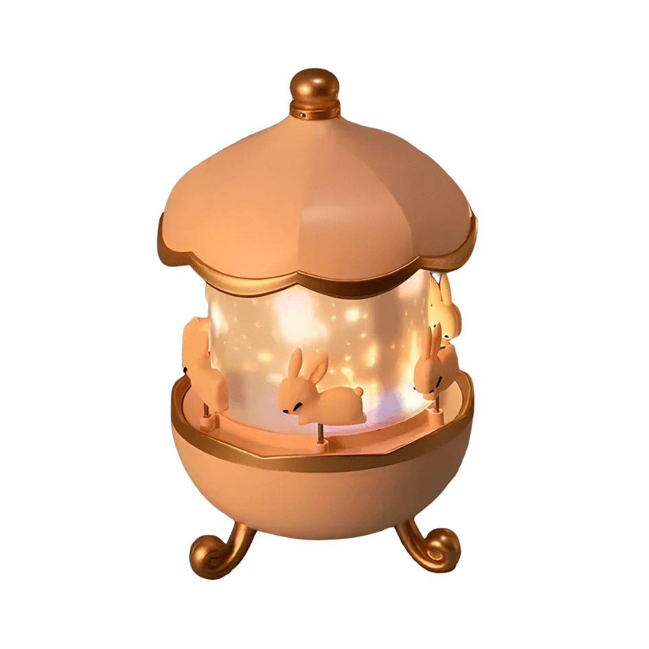 Lampara Carrusel Conejitos Iluminacion 2